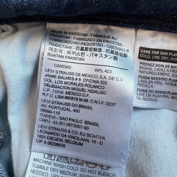 Levis Curvy 529 Womens Skinny Leg Jeans Size 10 Mid-Rise Stretch Blue Denim - Picture 6 of 12